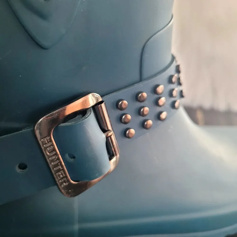 Hunter Refined Rockpool Stud Biker Boots Women's Size 5